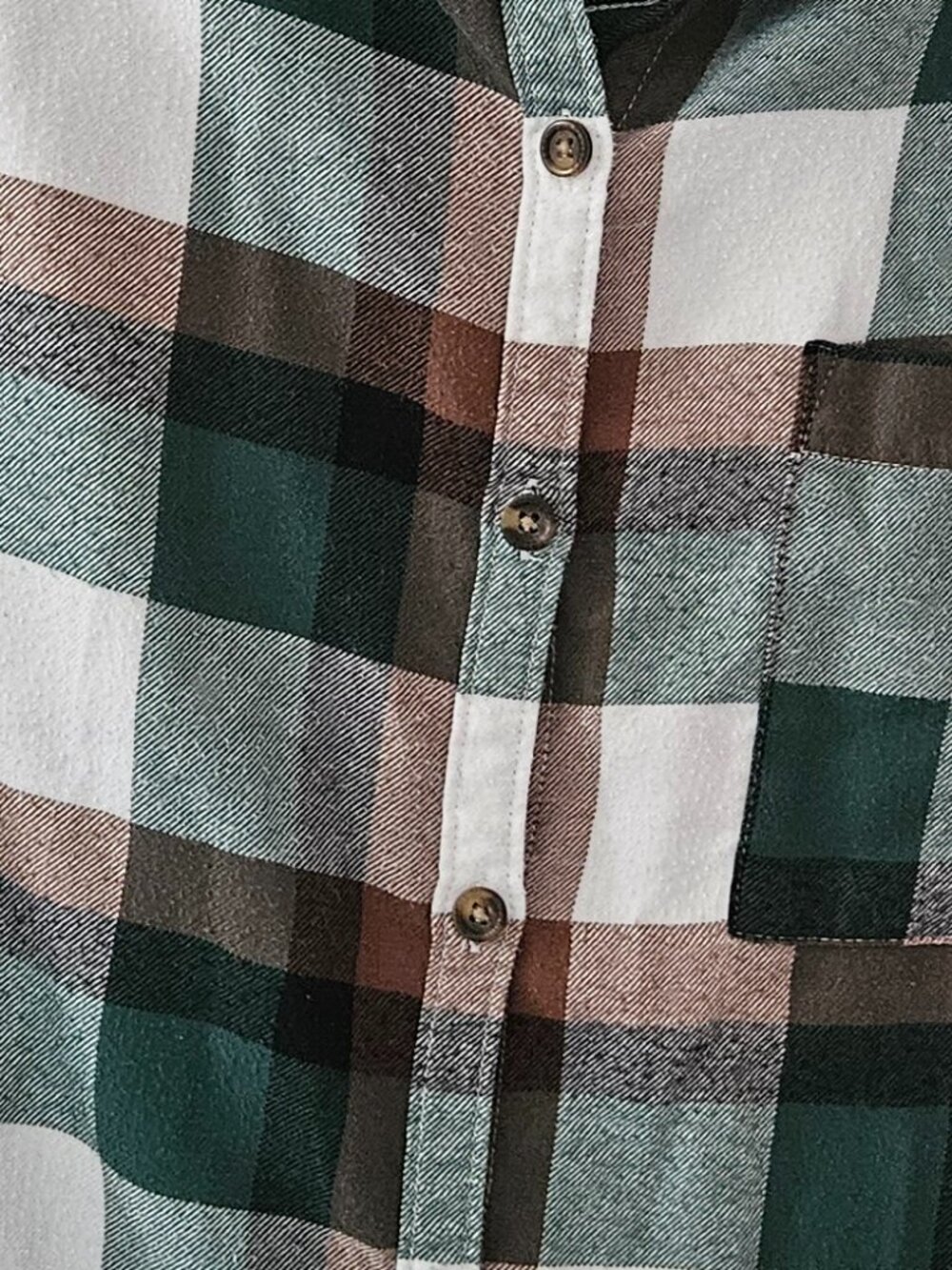 Mens(Unisex) Plaid Hollister Flannel Button Down Shirt - Picture 4 of 6